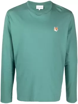 Maison Kitsun футболка с логотипом, зеленый