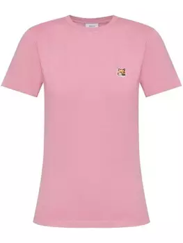 Maison Kitsun футболка с мотивом лисы, розовый