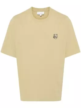 Maison Kitsun футболка с нашивкой Bold Fox Head, нейтральный цвет