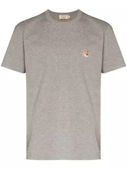 Maison Kitsun футболка с нашивкой, серый
