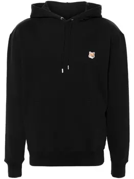 Maison Kitsun худи с нашивкой Fox, черный