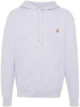 Maison Kitsun худи с нашивкой Fox, серый