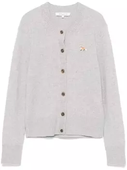 Maison Kitsun кардиган с логотипом Fox, серый