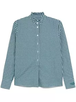 Maison Kitsun клетчатая рубашка, синий