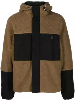 Maison Kitsun куртка с капюшоном и нашивкой, зеленый