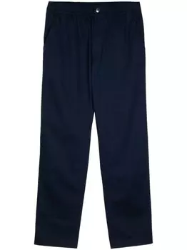 Maison Kitsun прямые брюки чинос, синий