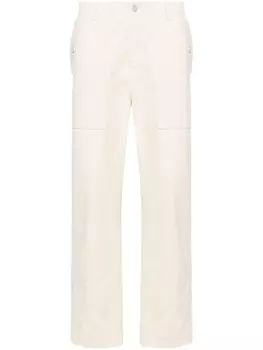 Maison Kitsun прямые джинсы средней посадки, нейтральный цвет