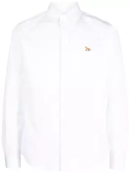 Maison Kitsun рубашка на пуговицах, белый