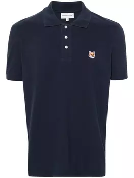 Maison Kitsun рубашка поло с нашивкой Fox, синий