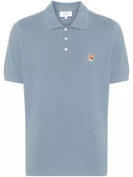 Maison Kitsun рубашка поло с нашивкой Fox Head, синий