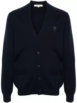 Maison Kitsun шерстяной кардиган Chillax Fox, синий