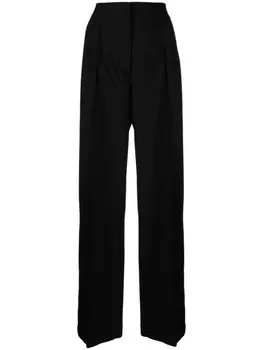 Maison Kitsun широкие брюки со складками, черный