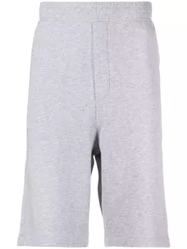 Maison Kitsun спортивные шорты с нашивкой-логотипом, серый