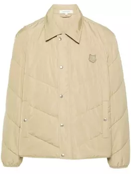Maison Kitsun стеганая куртка Bold Fox Head, нейтральный цвет