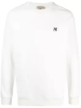 Maison Kitsun толстовка с нашивкой, нейтральный цвет