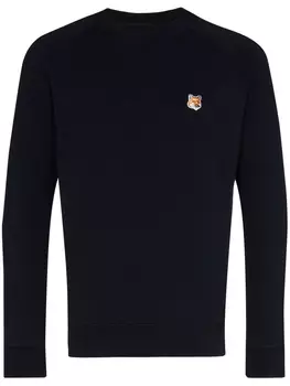 Maison Kitsun толстовка с нашивкой, синий