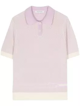 Maison Kitsun трикотажная рубашка поло Flash Fox, розовый