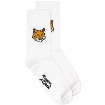 Maison Kitsune Носки Fox Head, белый