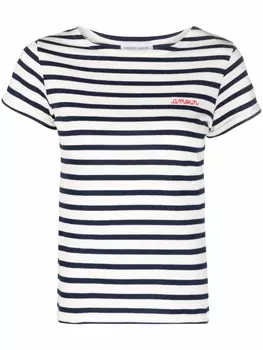 Maison Labiche футболка из органического хлопка в полоску, белый