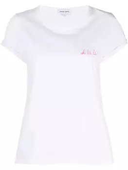 Maison Labiche футболка с надписью Oh La La, белый