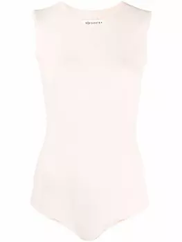 Maison Margiela боди из джерси без рукавов, нейтральный цвет