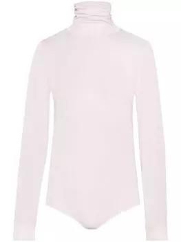 Maison Margiela боди с декоративной строчкой, фиолетовый