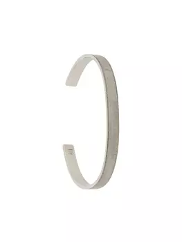 Maison Margiela браслет с гравированным логотипом, серебристый