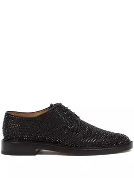 Maison Margiela броги Tabi со стразами, черный