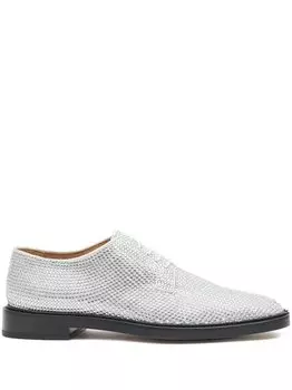 Maison Margiela броги Tabi со стразами, серебристый