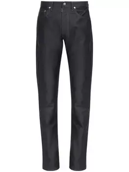 Maison Margiela брюки из атласа с четырьмя стежками, черный