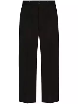 Maison Margiela брюки из шерсти с четырьмя стежками, черный