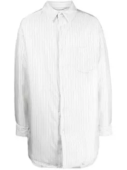 Maison Margiela дутая рубашка в полоску, белый