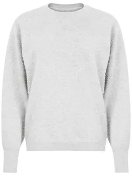 Maison Margiela джемпер из смеси хлопка и кашемира, серый