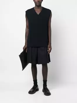 Maison Margiela джемпер оверсайз без рукавов, синий