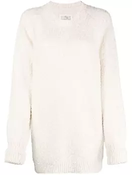 Maison Margiela джемпер с круглым вырезом, белый