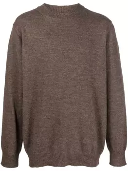 Maison Margiela джемпер с круглым вырезом, коричневый