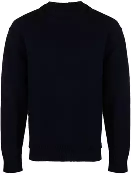 Maison Margiela джемпер с нашивками на локтях, синий