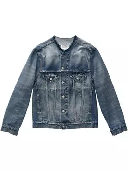 Maison Margiela джинсовая куртка без воротника, синий