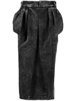 Maison Margiela джинсовая юбка миди, черный