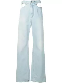 Maison Margiela джинсы D?cortiqu? широкого кроя, синий