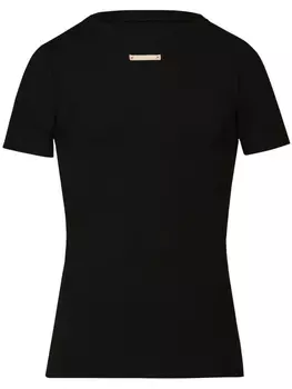 Maison Margiela футболка Fancy в рубчик, черный