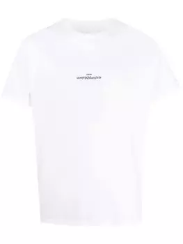 Maison Margiela футболка с логотипом, белый