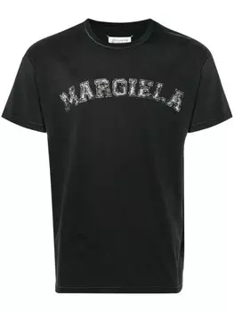 Maison Margiela футболка с логотипом, черный