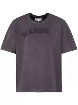 Maison Margiela футболка с логотипом, серый