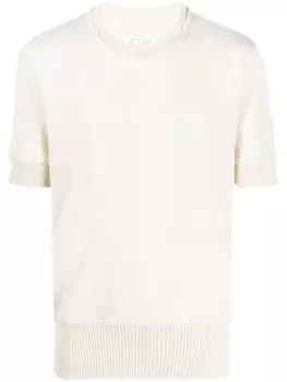 Maison Margiela футболка с прорезями, нейтральный цвет