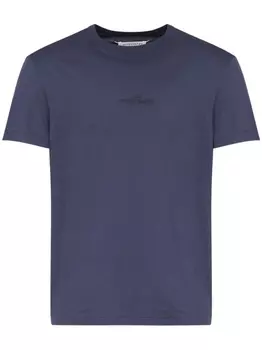 Maison Margiela футболка с вышитым логотипом, синий