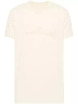 Maison Margiela футболка с вышитым логотипом, желтый