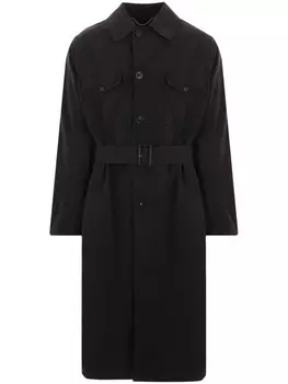 Maison Margiela холщовый тренч с поясом, черный