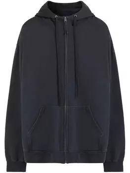 Maison Margiela худи на молнии с кулиской, черный