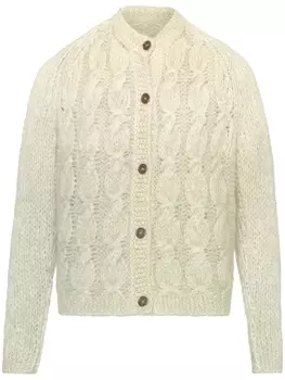 Maison Margiela кардиган фактурной вязки, зеленый